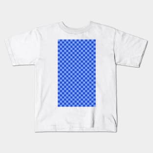 blue checkered gingham pattern Kids T-Shirt